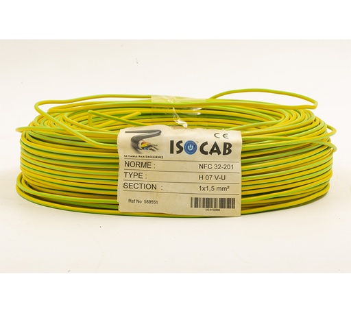 FIL TH 2.5MM² VERT/JAUNE ISOCAB EN RLX