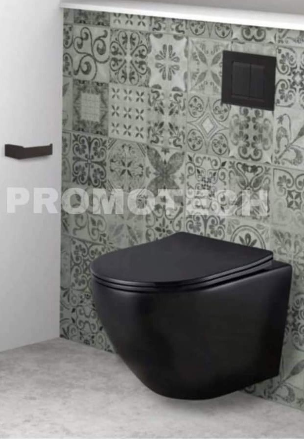 WC ENCASTRE SUSPENDU REF F-805  MAT NOIR