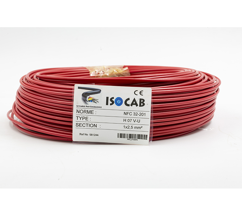 FIL TH 2.5MM² ROUGE ISOCAB EN RLX